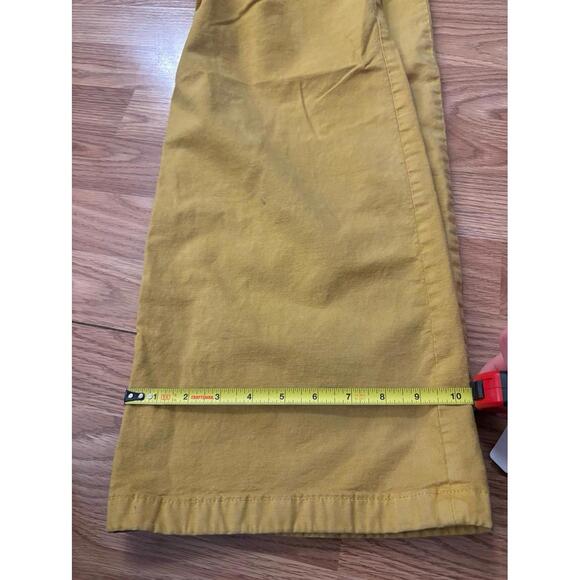 J.Crew Point Sur Wide-Leg Crop High Rise Yellow Pants Size 24 - Picture 7 of 9
